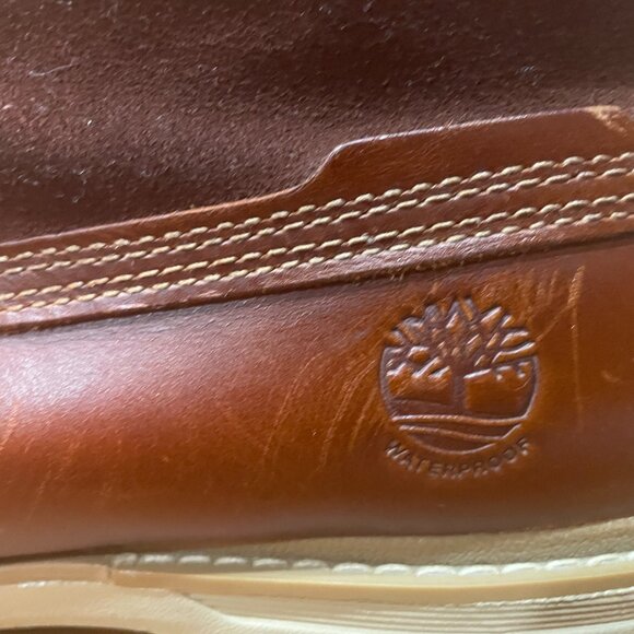 Timberland Heston Mid Waterproof Brown Leather boots Mens 10 - Picture 3 of 6